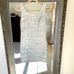 Windsor silver metallic bodycon dress